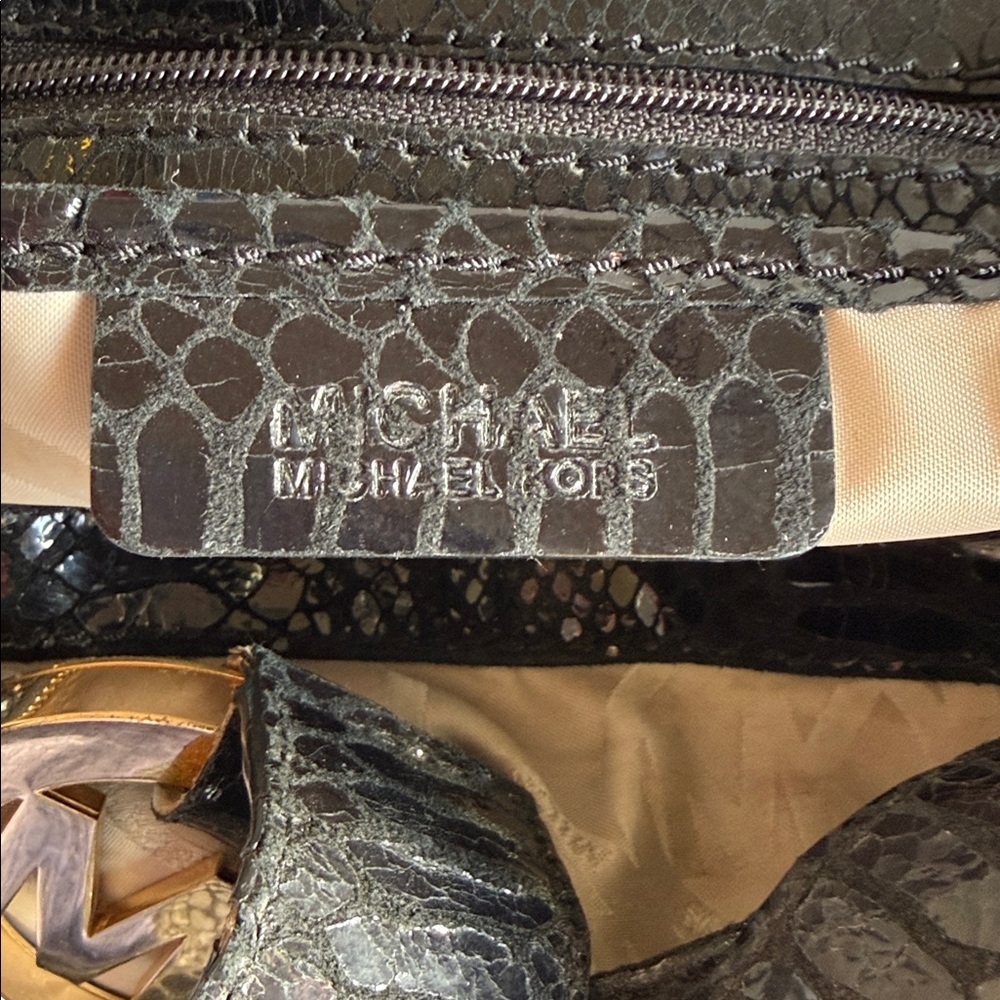 Michael Kors Black Python Handbag - image 5